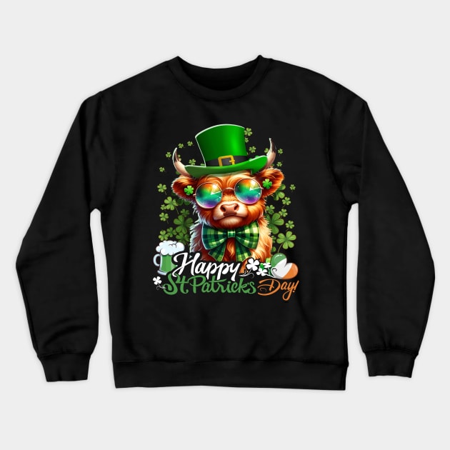 st.patrick's day Cow Crewneck Sweatshirt by WestKnightTees